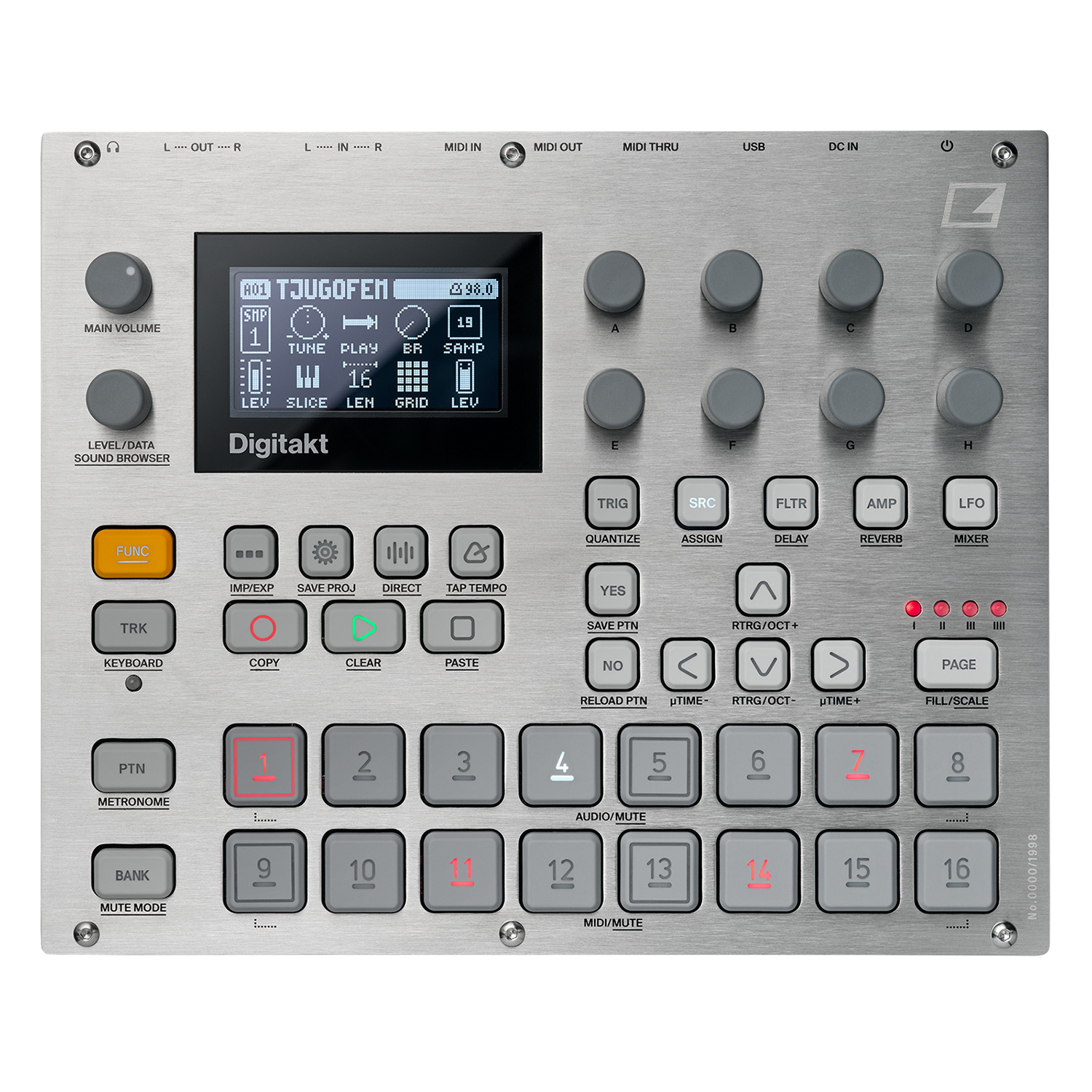 Elektron Digitakt 8-Voice Drum Machine and Sampler - e25 Remix