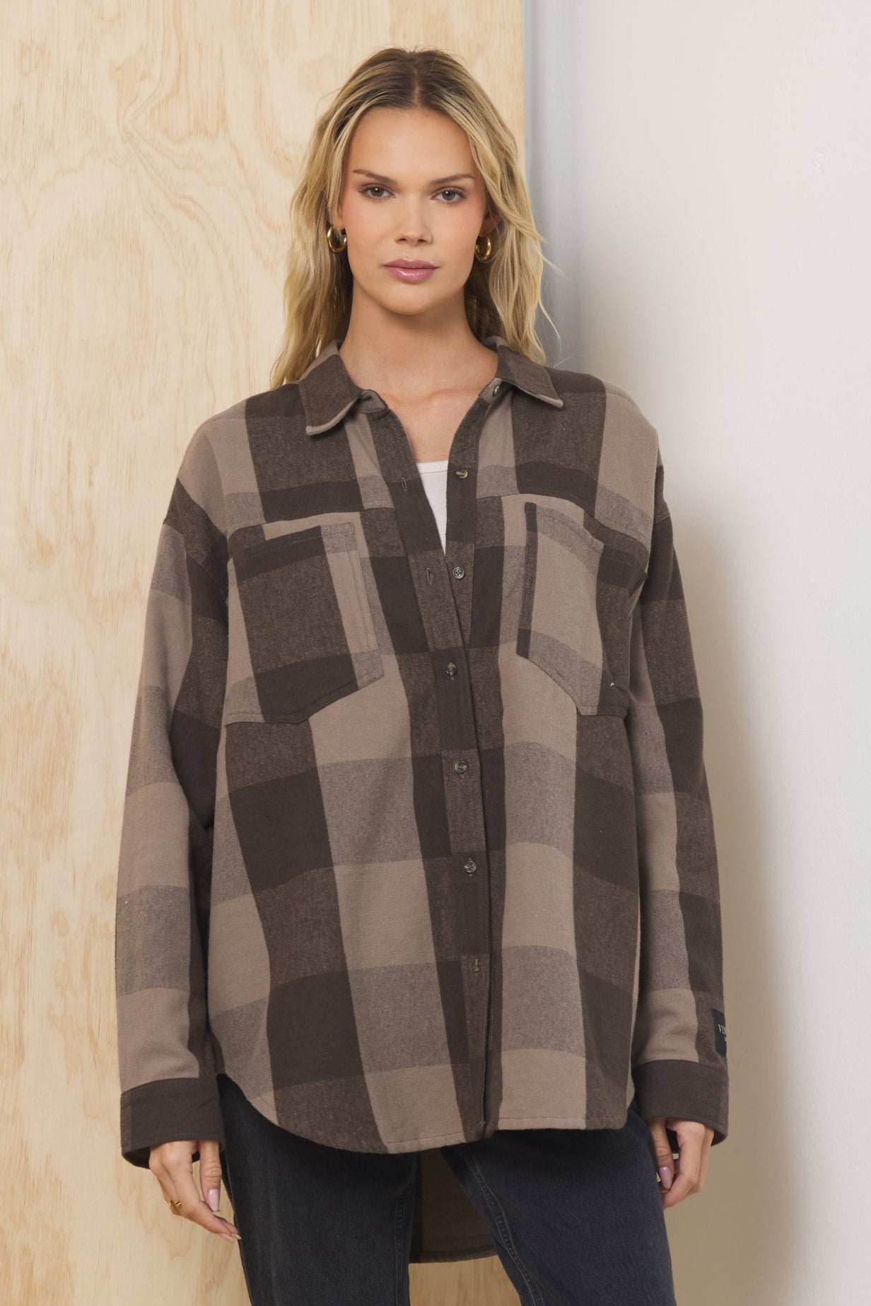 Oversized Flannel Button Down
