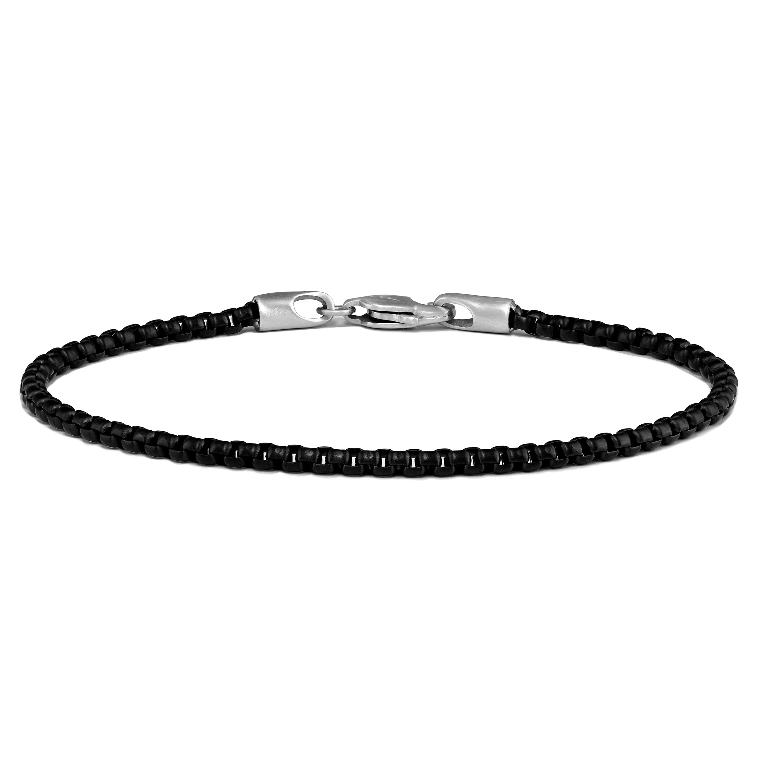 Men's Box Chain Bracelet - Black | Vincero Collective