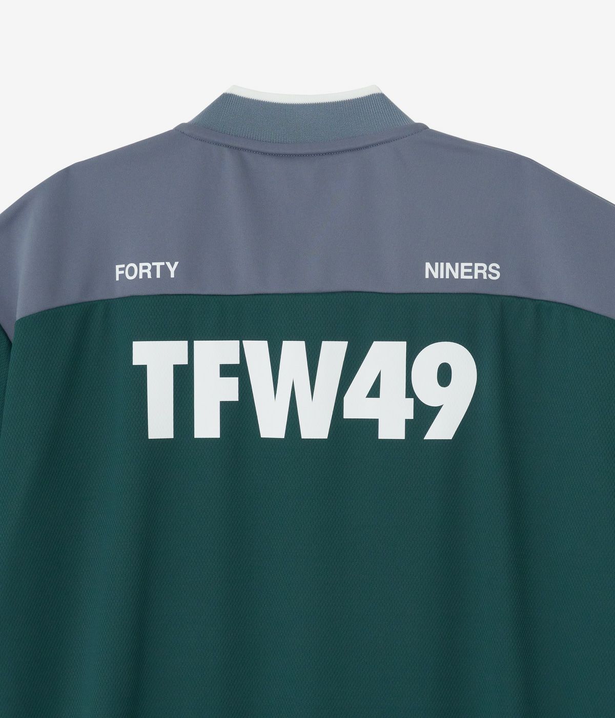 TFW49 - COLLAR LESS LINE POLO | ポロシャツ | グリーン×ブルーグレー