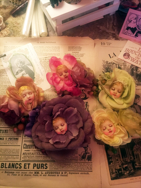 Mari Shimizu 「お花ちゃんブローチ」 淑女雑貨Toe Cocotte