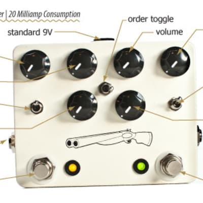 JHS Double Barrel V4 2-in-1 Dual Overdrive Pedal - Victor Litz