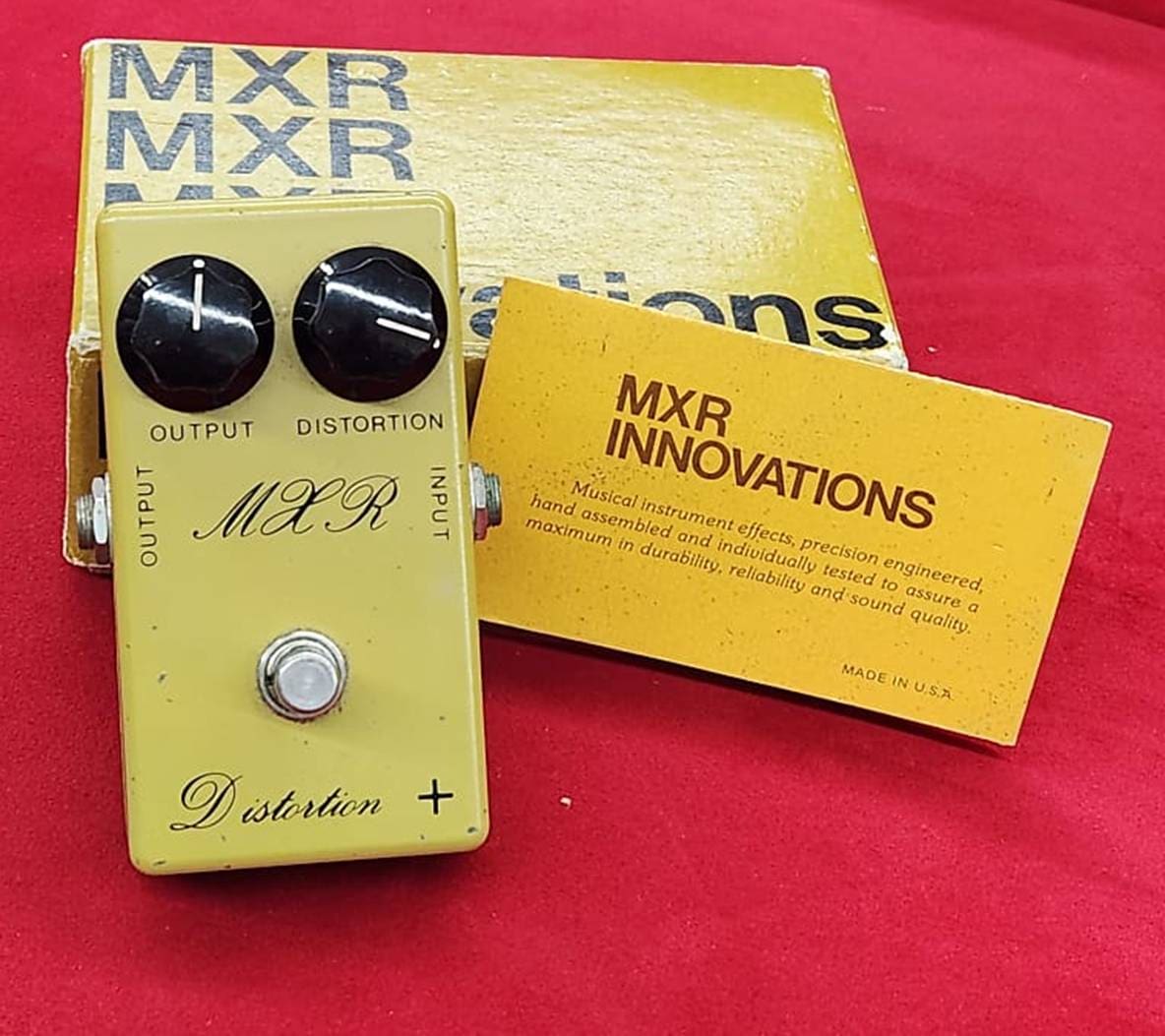 MXR Distortion + 1970s with box and papers collectors quality