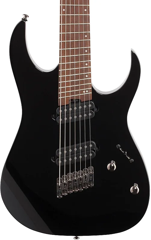 Ibanez RGMS7 Multi-Scale 7-String Electric Guitar Black - Victor Litz