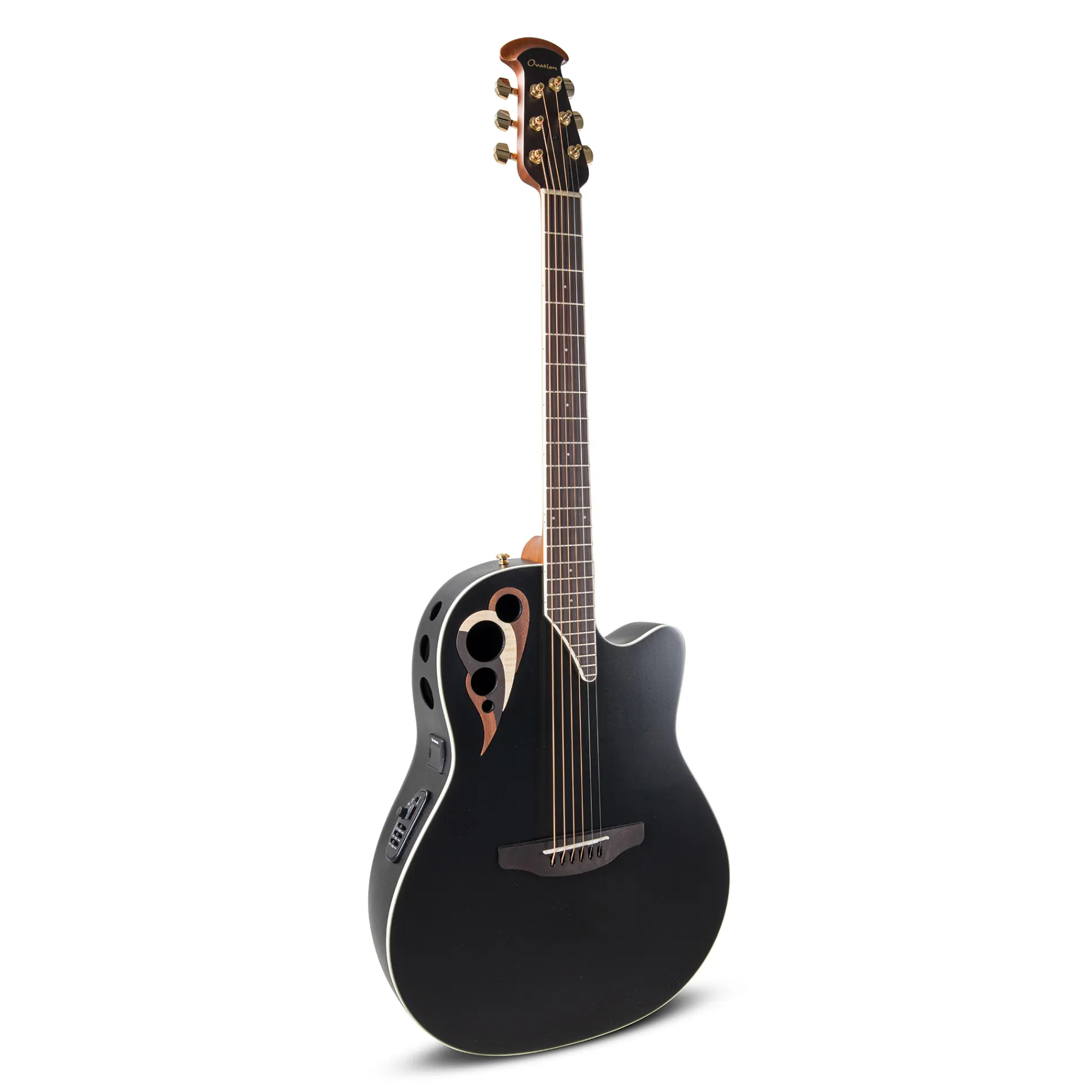 Ovation Celebrity Deluxe CDX40-5-G Cutaway A/E Guitar - Black