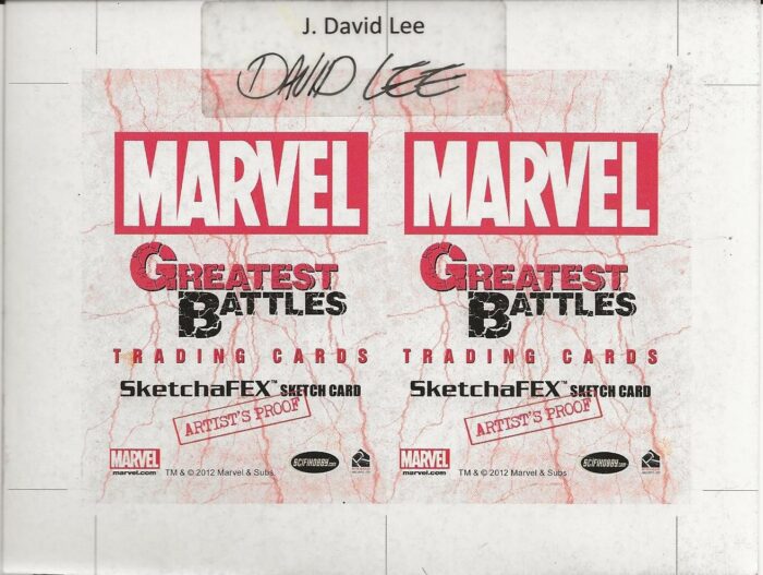 Marvel Avengers Greatest Battles J David Lee Sketch Card