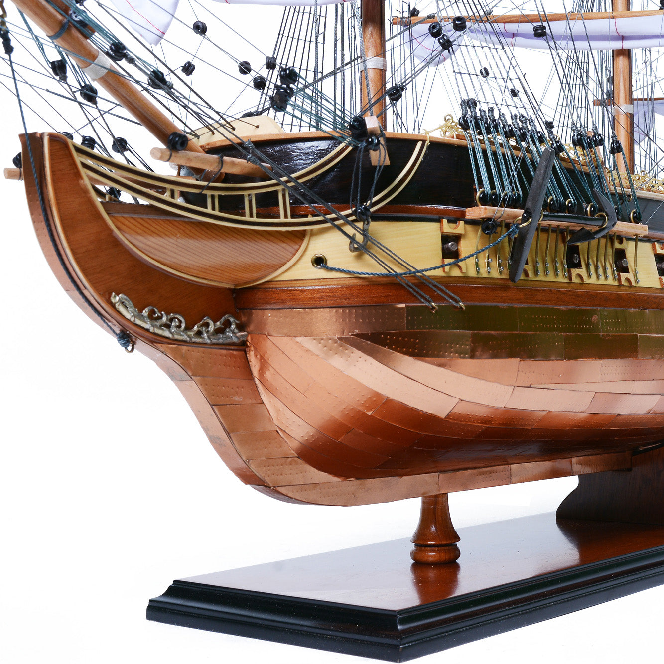 Exclusive 34-inch USS Constitution Wooden Model Ship - High