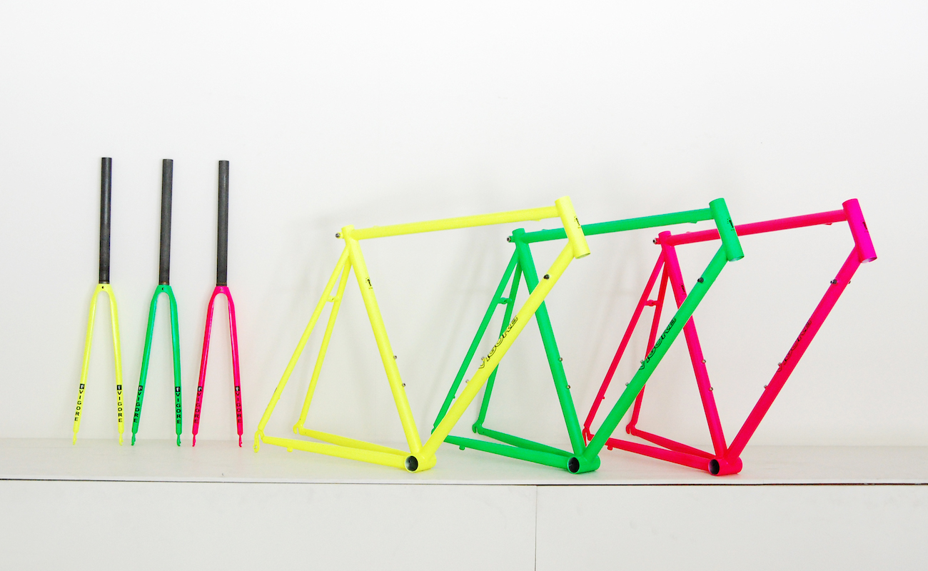 クロモリレーサー】フレーム＆フォーク ネオンカラー (約18%off