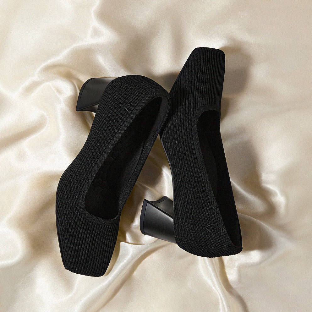 Monroe] スクエアトゥ Margot™ チャンキーヒール パンプス – VIVAIA JAPAN