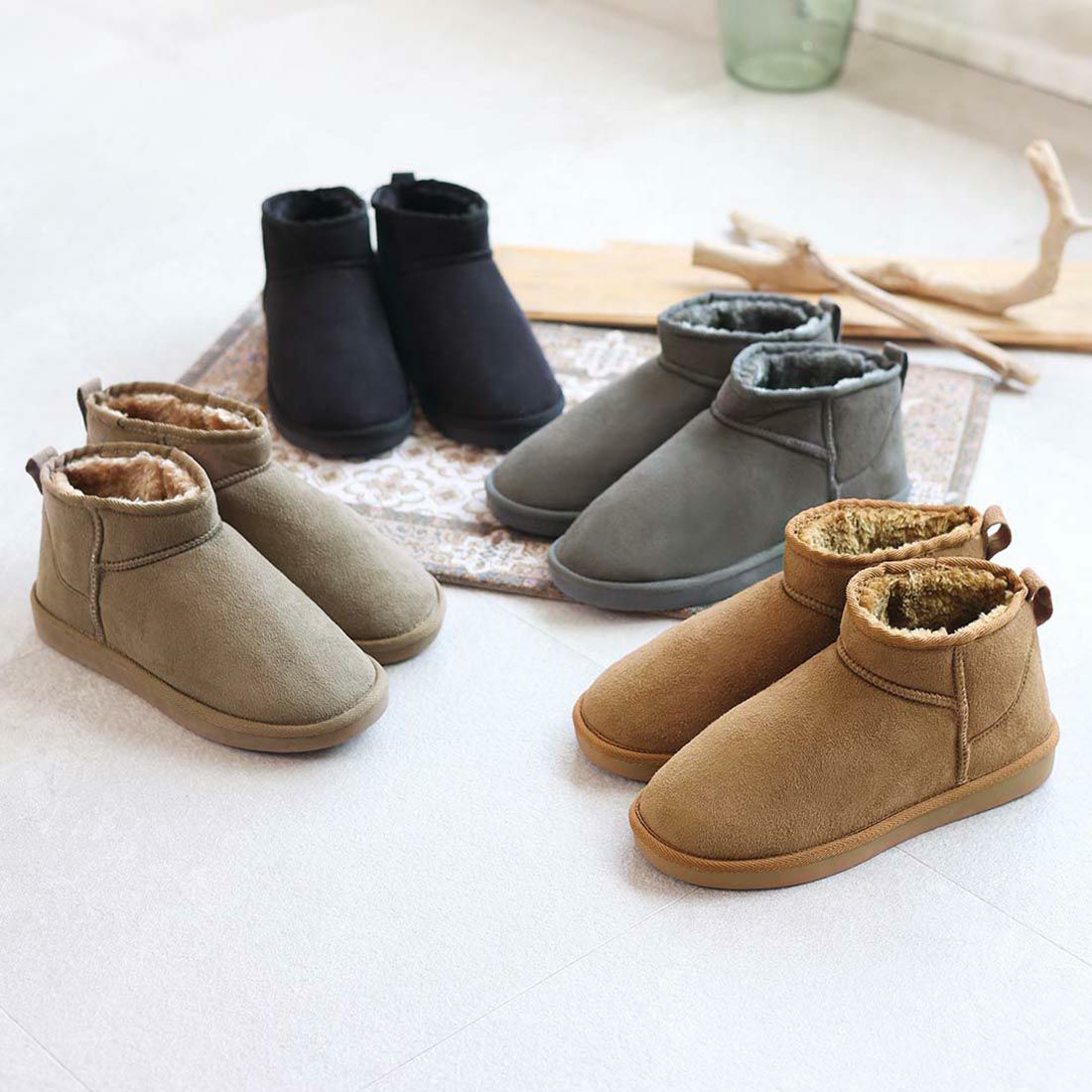 撥水ミニ丈ムートンブーツ ｜靴・レディースシューズの通販ならVIVIAN