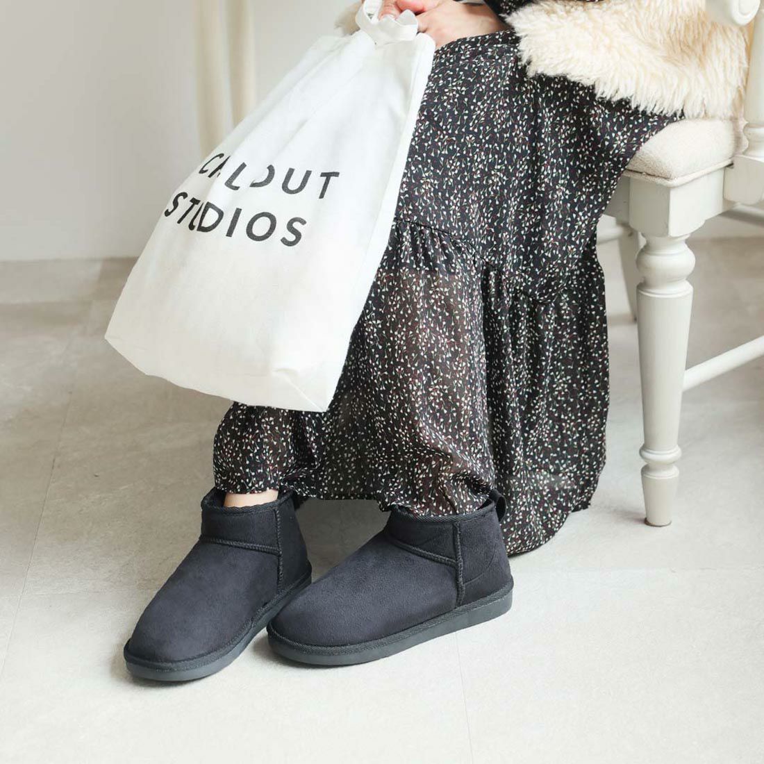 撥水ミニ丈ムートンブーツ ｜靴・レディースシューズの通販ならVIVIAN