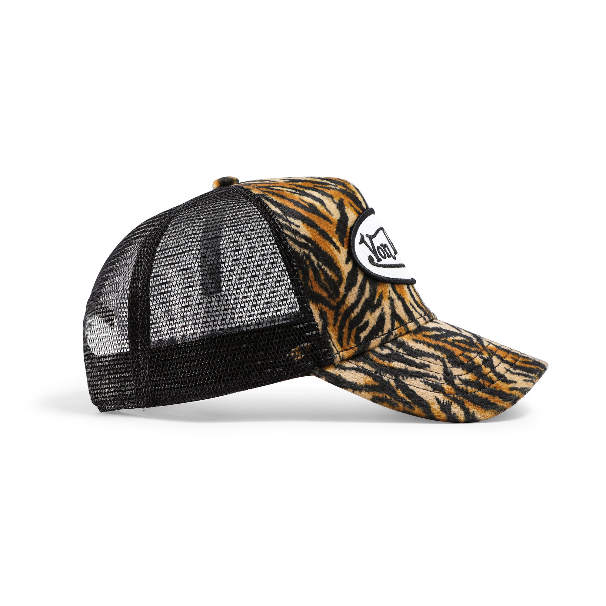 Tiger Stripe Velvet Trucker Hat | Von Dutch