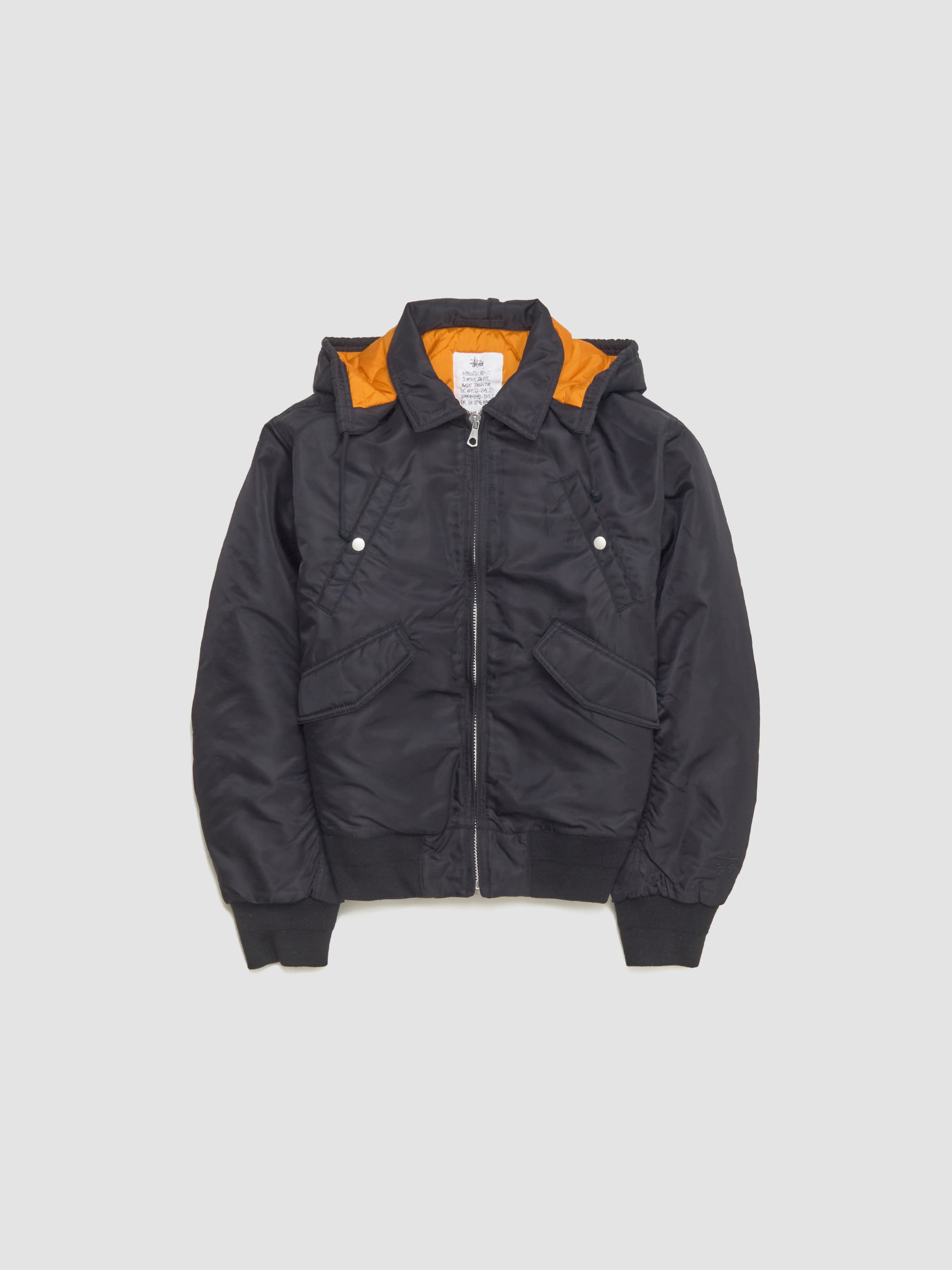 Stüssy - Pile Lined Zip Jacket in Black - 115887-0001 – Voo Store