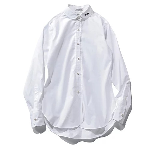 MADISONBLUEのパールボタン付き丸襟シャツ【STANDARD BOOK 2023Spring