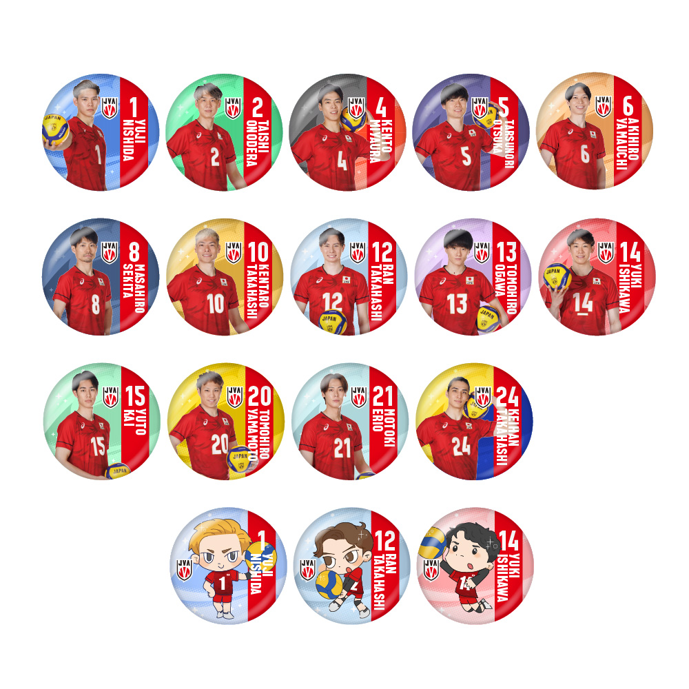 男子日本代表のオフィシャルライセンスグッズ「PLAYER COLOR