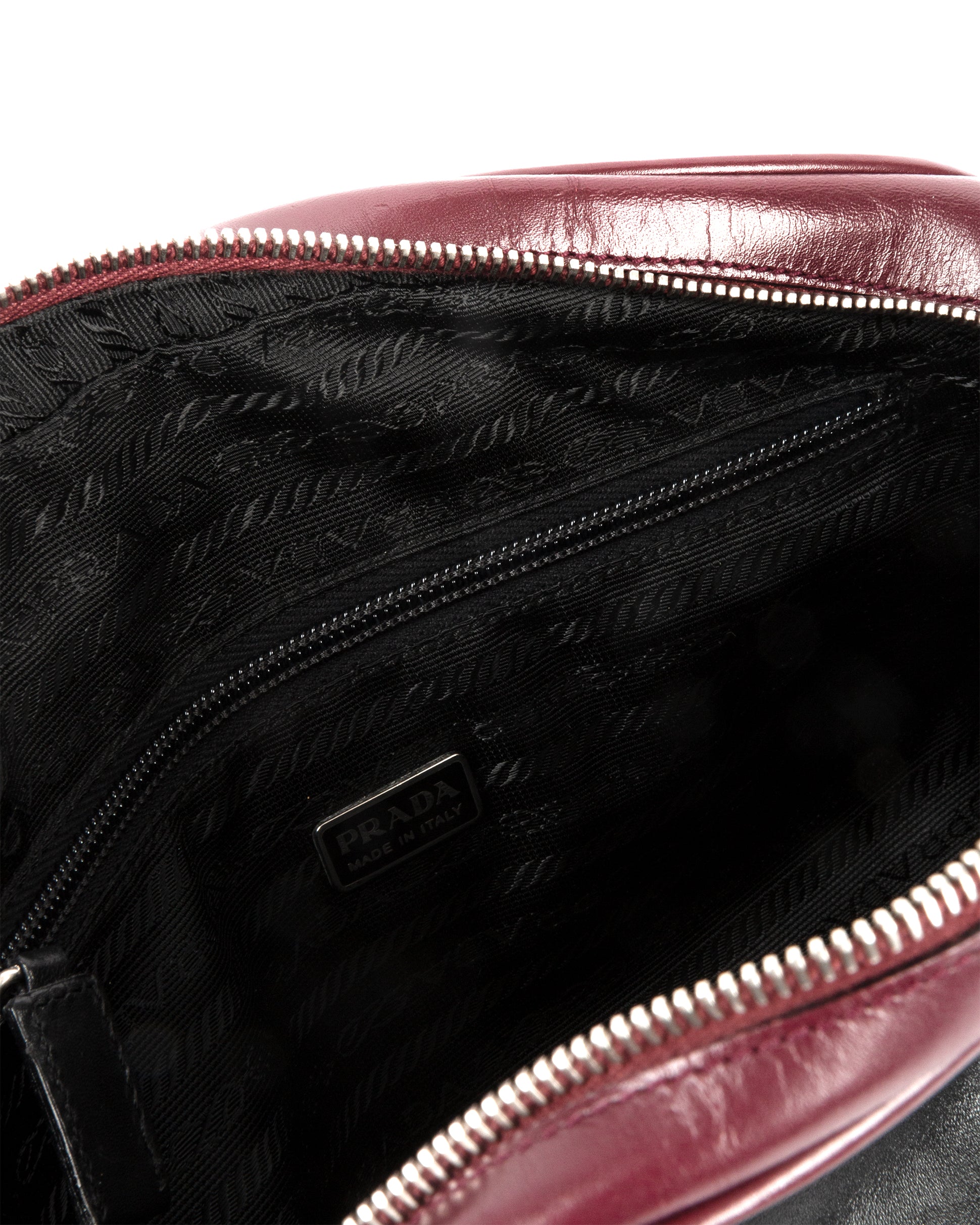 Prada SS2000 Burgundy Vitello Drive Bowling Bag – Vothe Archive