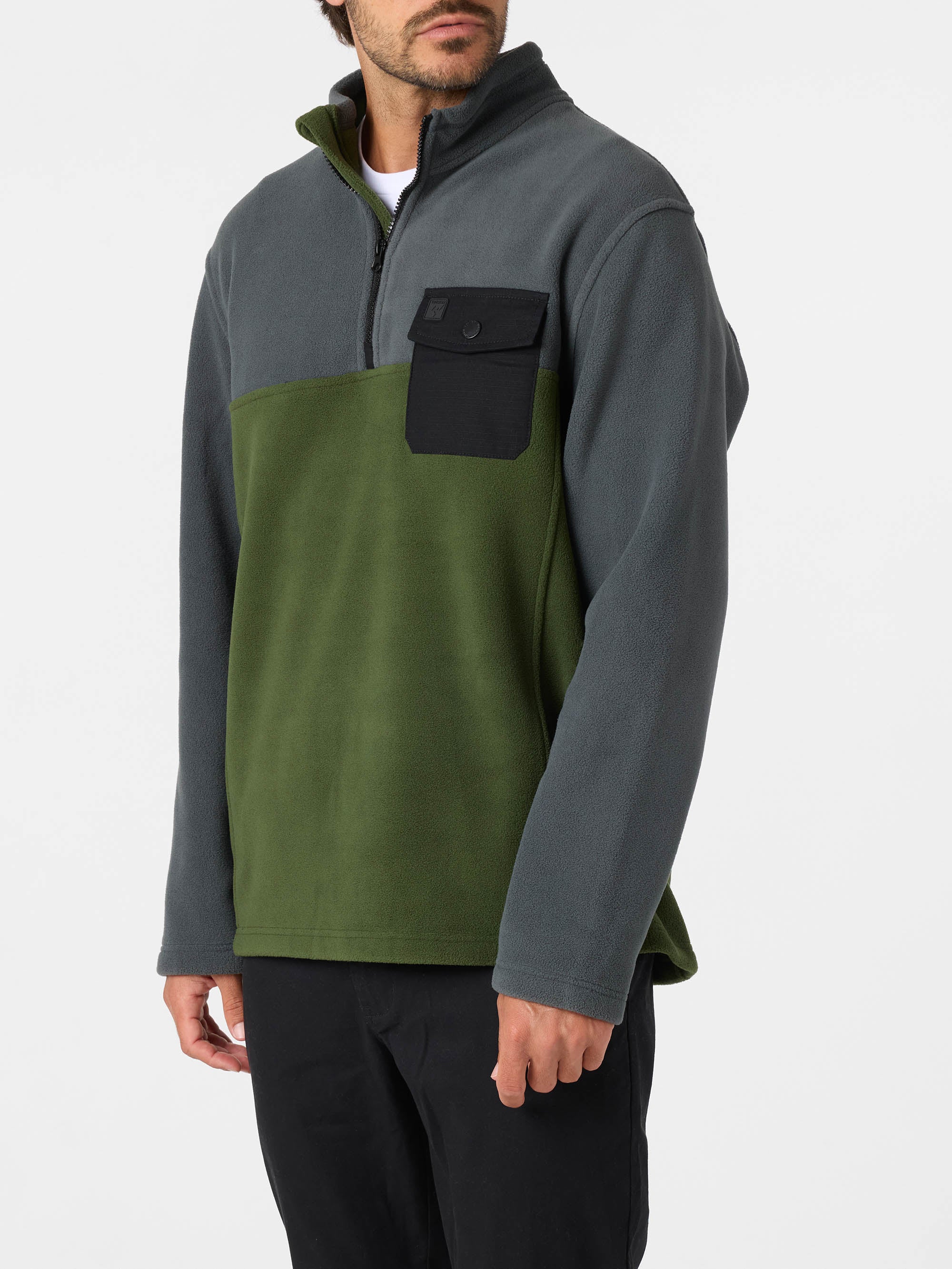 CRESTLINE HALF-ZIP FLEECE DARK GREEN – Voyager
