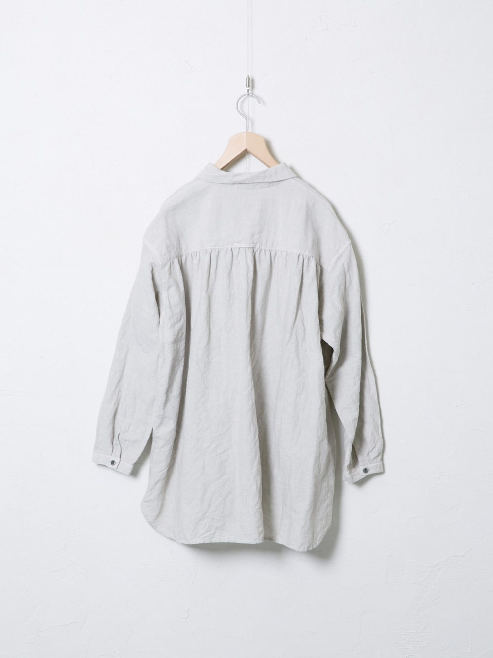 Washed Linen Cotton プルオーバーワイドシャツ | ITEM | Vlas blomme