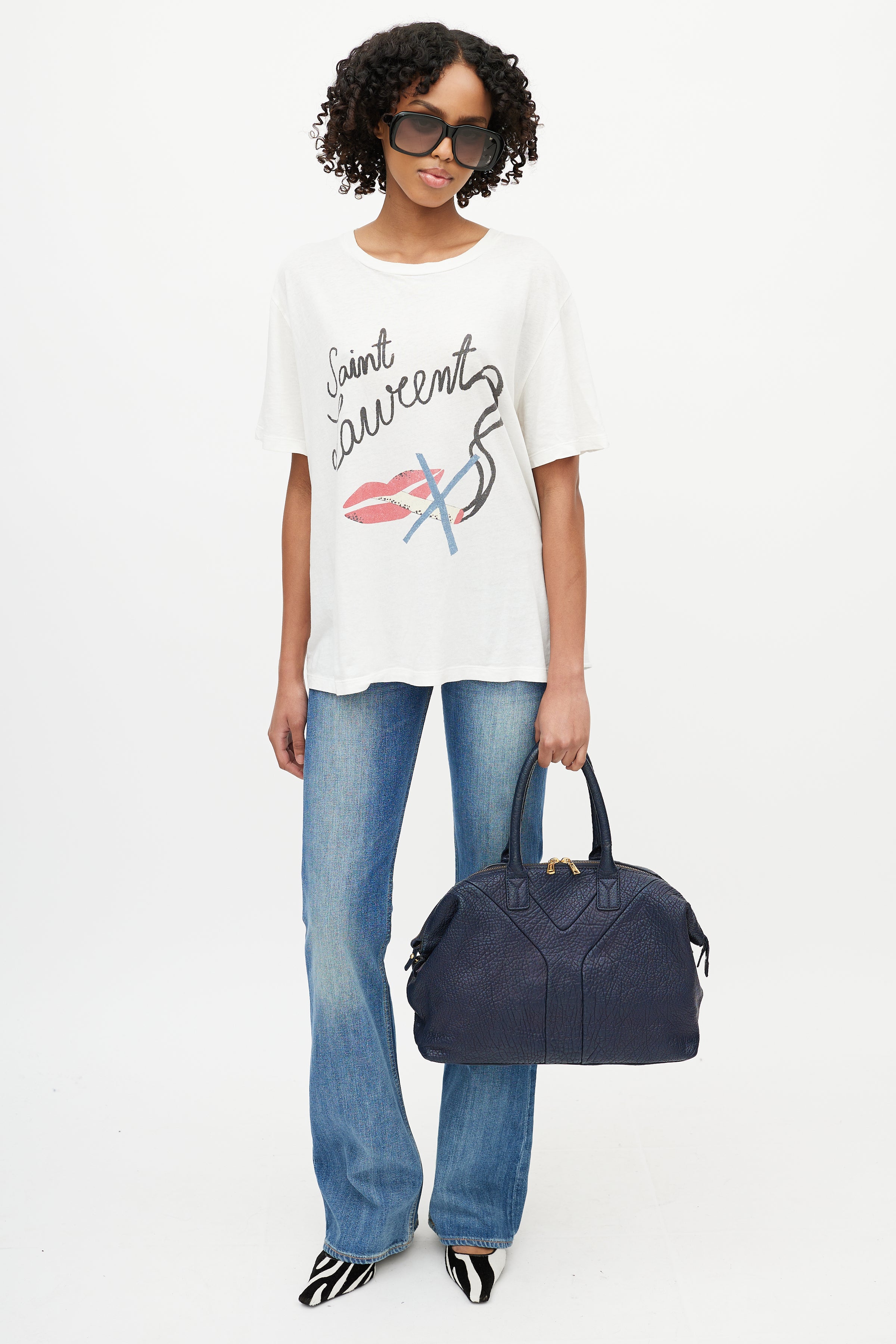 Saint Laurent // Blue Leather Easy Y Satchel Handbag – VSP Consignment