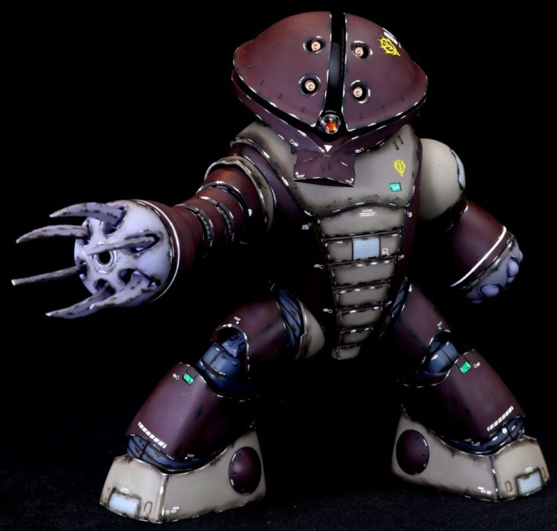 ガンプラ【HGUC アッガイ3】完成 成形色仕上げ（つや消し）+デカール+