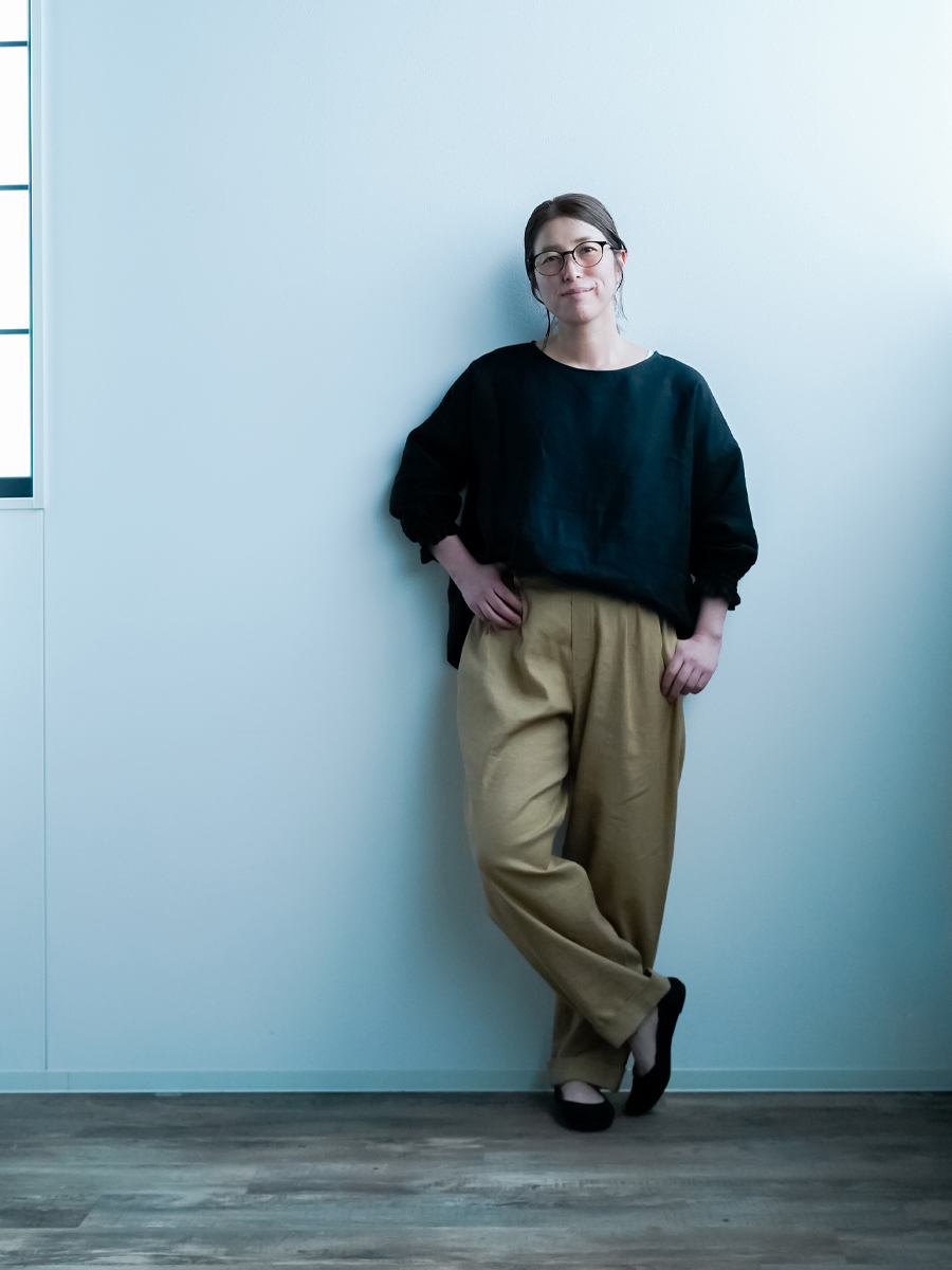 wafu】【プレミアム】やみつきになる快適さ。袖くしゅリネントップス