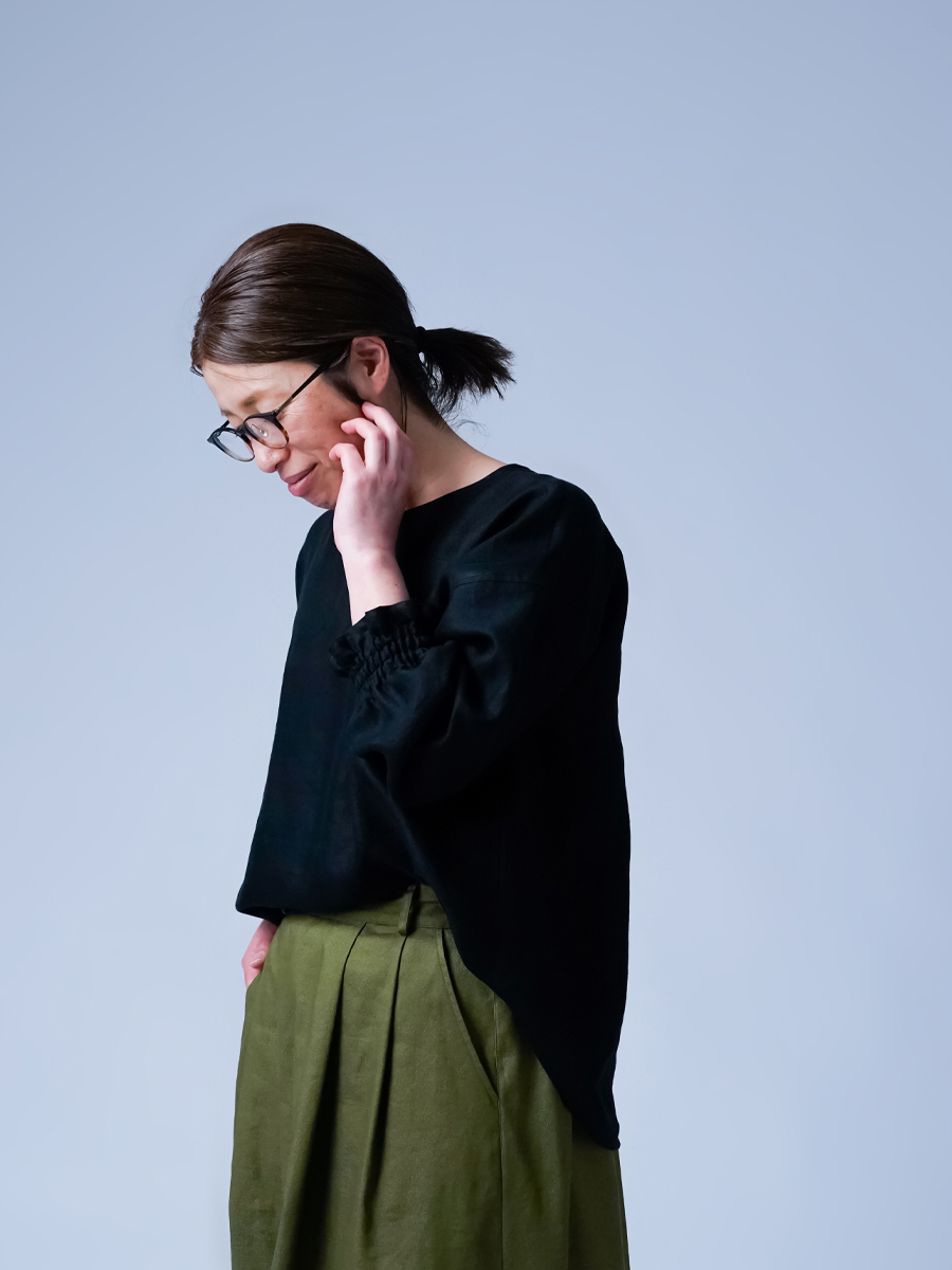 wafu】【プレミアム】やみつきになる快適さ。袖くしゅリネントップス