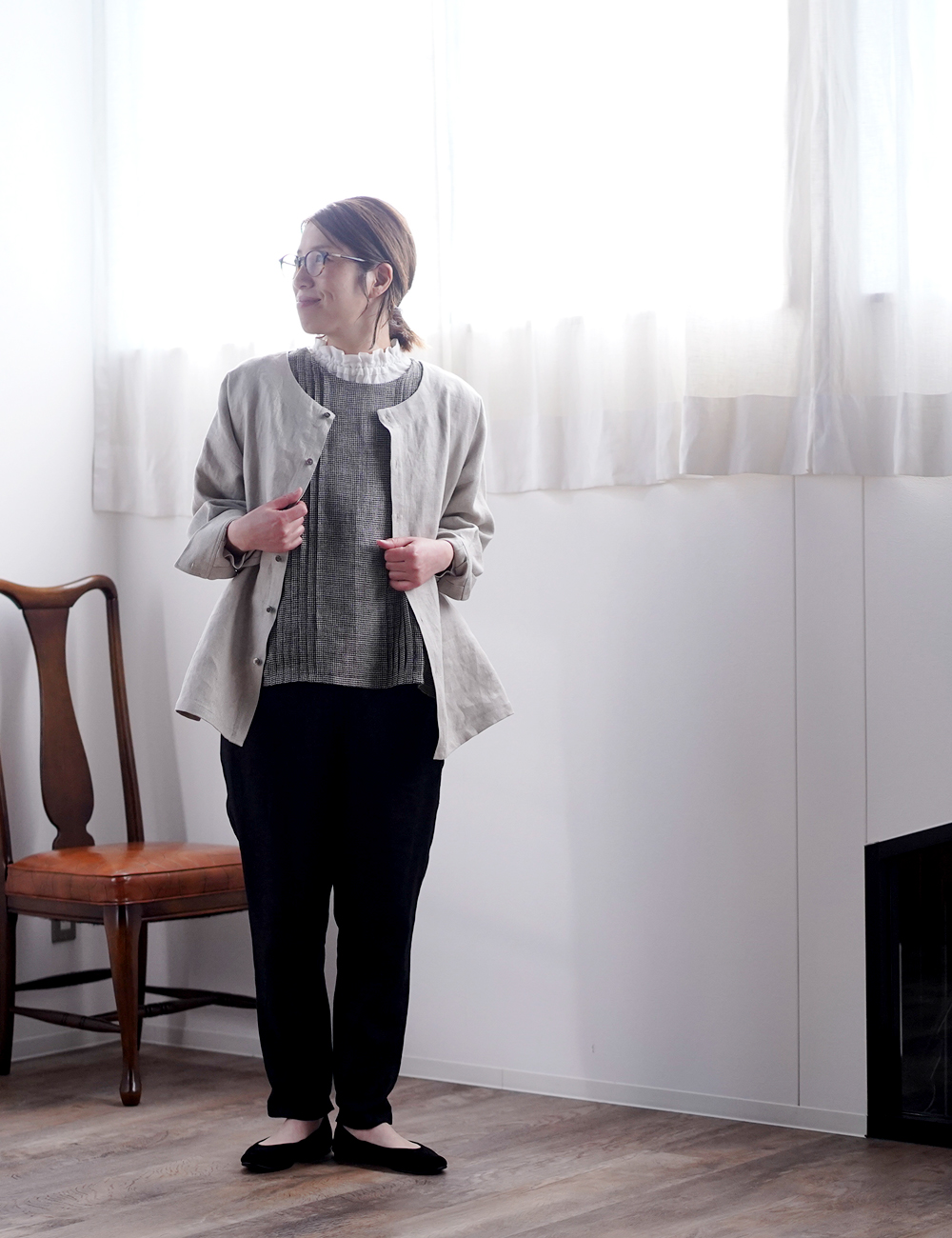 wafu】【リネン シャツジャケット】細部までこだわり技に心酔する