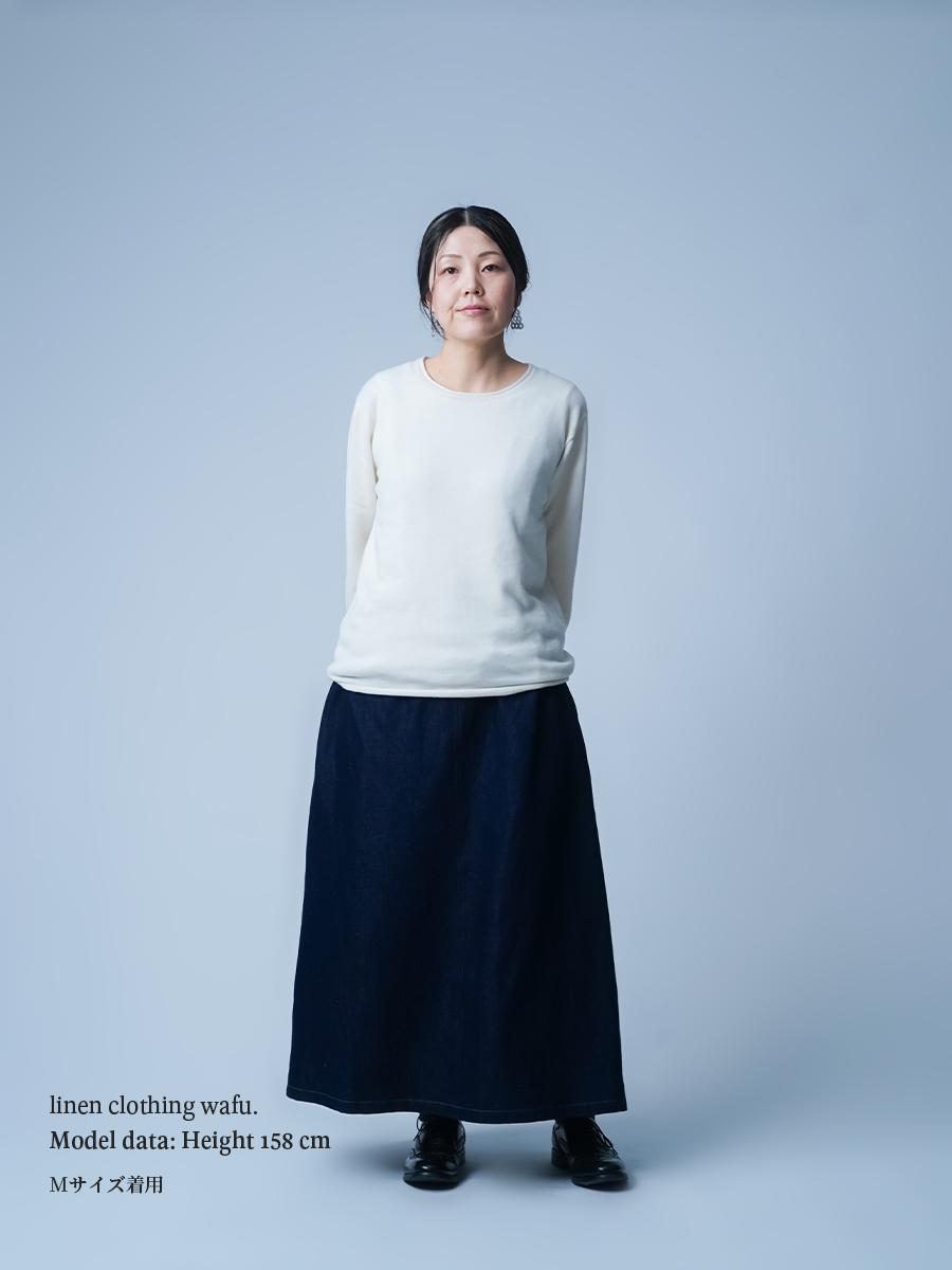 新感覚！カシミヤ70%×シルク30% 肌に優しいインナーセーター クルー