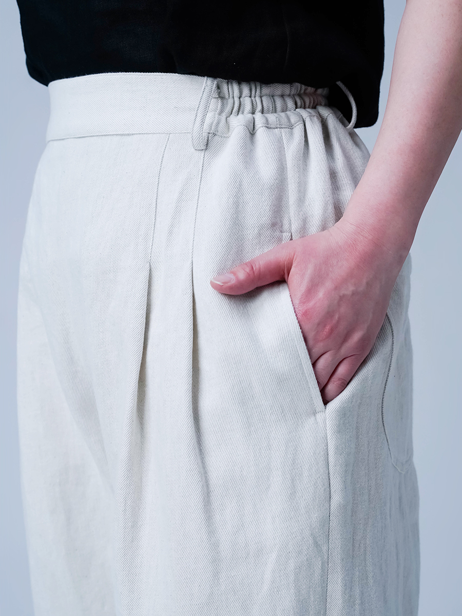 リネンデニムパンツ】新色デニム登場! 主役級に可愛い ホワイトデニム