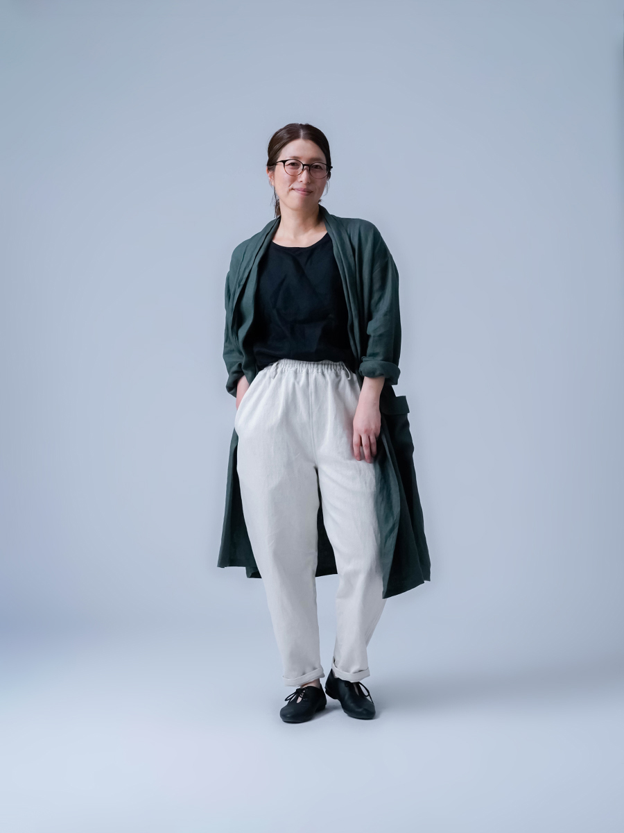 リネンデニムパンツ】みんな大好き 一番使いやすいシルエット ホワイト