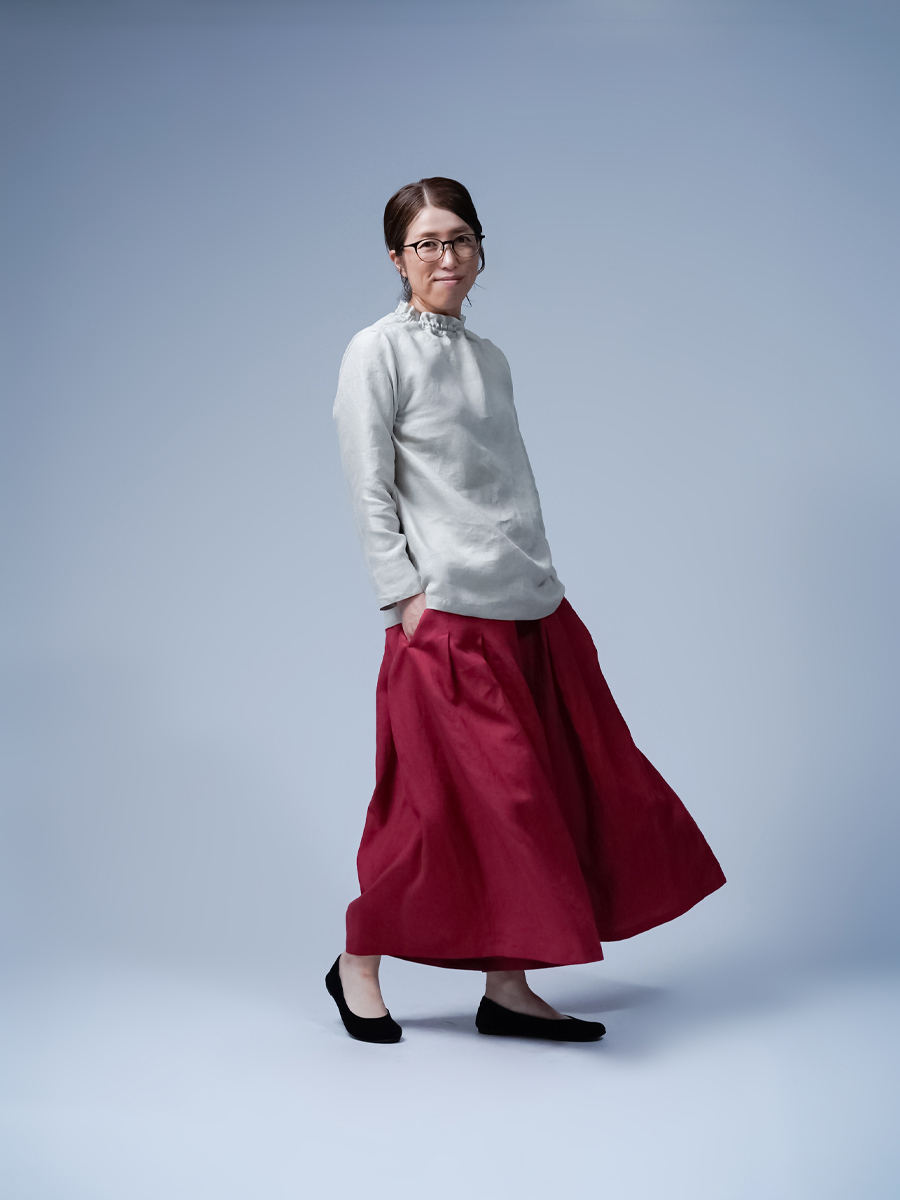 リネントップス】プレミアムリネン タートル トップス 薄地