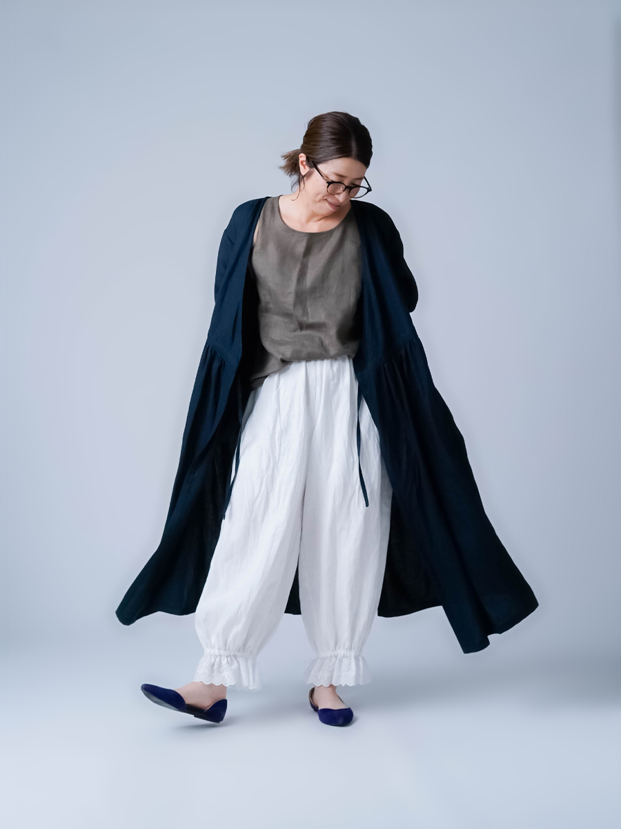 ペチパンツ】ときめきレースの裾ギュンペチパンツ ／ 白色 p025a-wht1