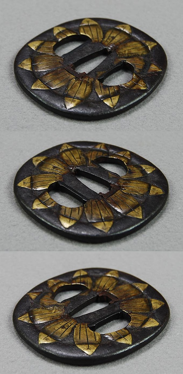 鍔 無銘（甚吾） 菊花図 | 日本刀・刀剣・名刀・短刀の販売・通販