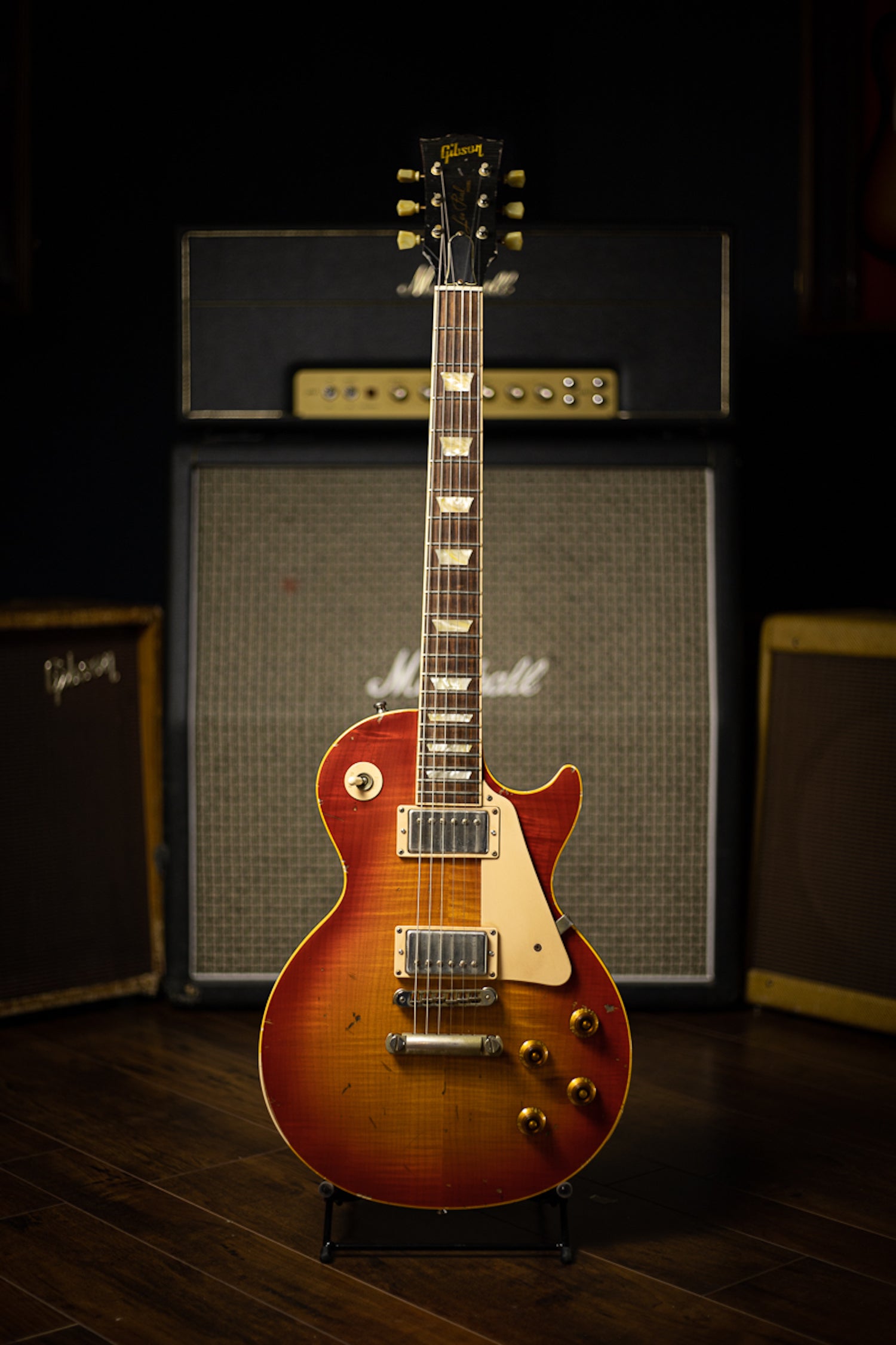 2005 Gibson Les Paul Standard Faded Nash Electric Guitar - Cherry