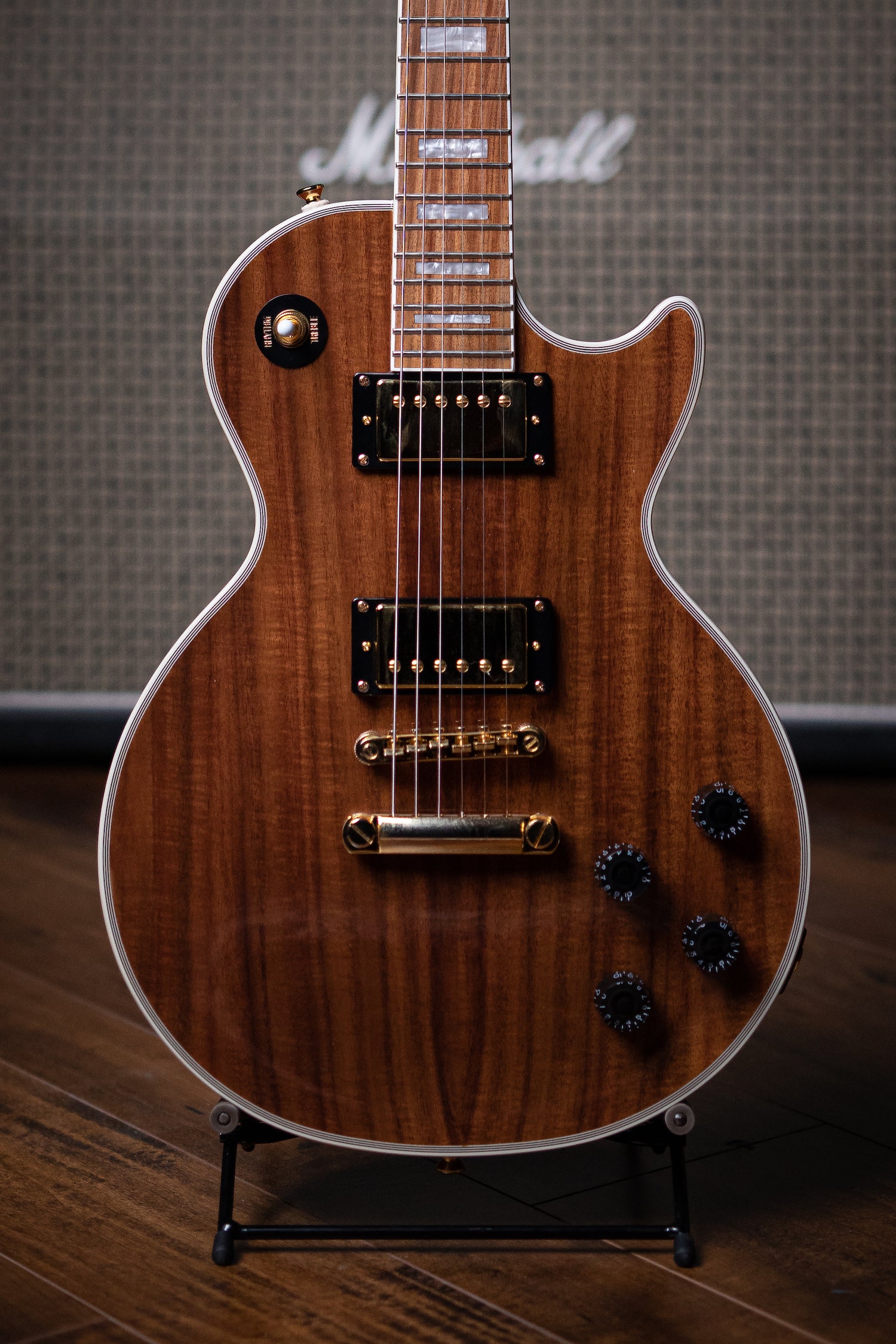 Epiphone Les Paul Custom Pro Koa Electric Guitar - Natural – Walt
