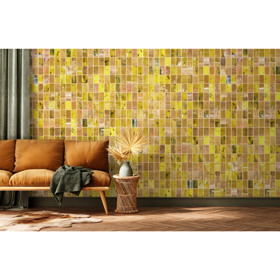 Waste Tiles Wallpaper by Piet Hein Eek / Yellow PHE-23 | 輸入壁紙