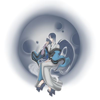 ツクヨミ（月読命・月読尊）三貴子の一柱。月を読み、夜を統べる神