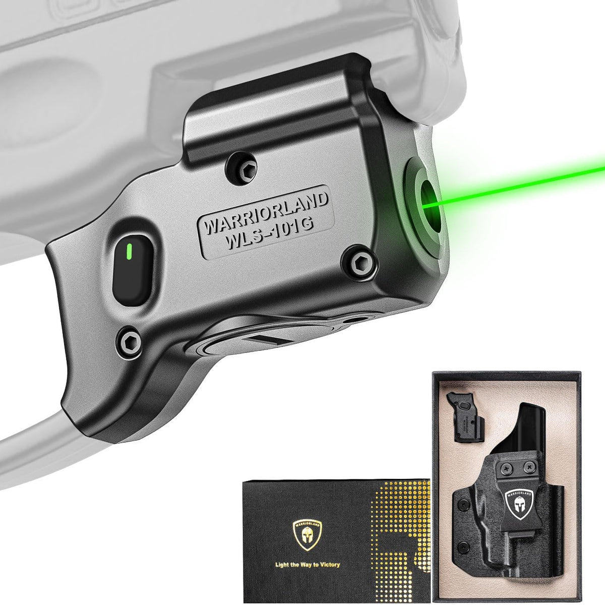 WARRIORLAND Green Laser Sight With Holster Combo Tailored Fit