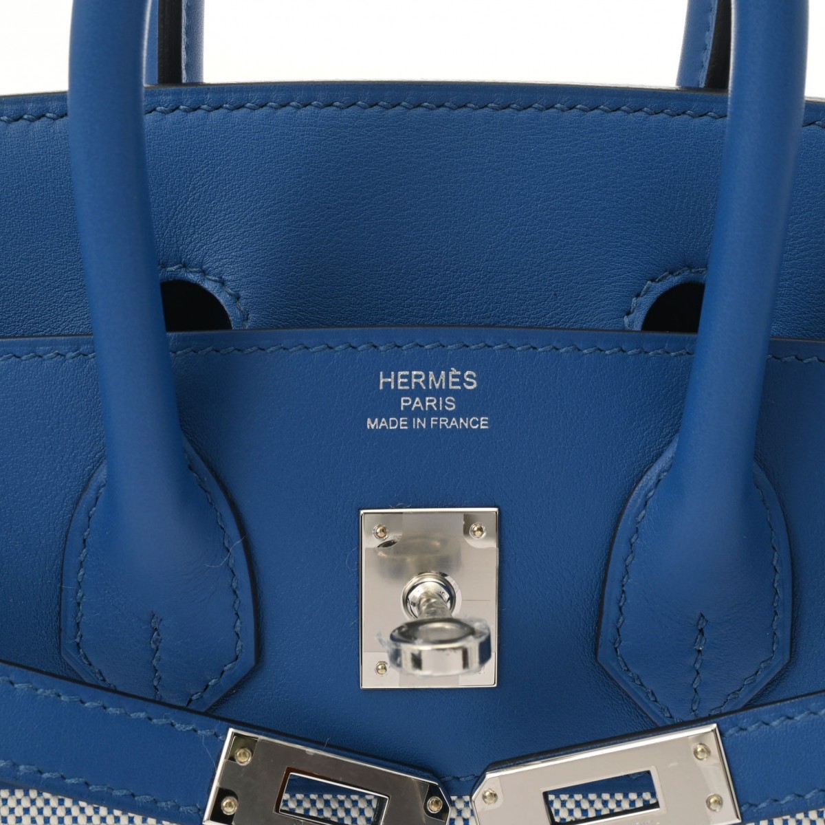 エルメス バーキン 25 エクリュブルービル/ブルーフランス/パラジウム