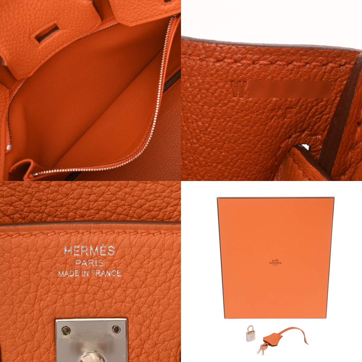 エルメス バーキン 25 オレンジ トゴ レディース バッグ 【未使用