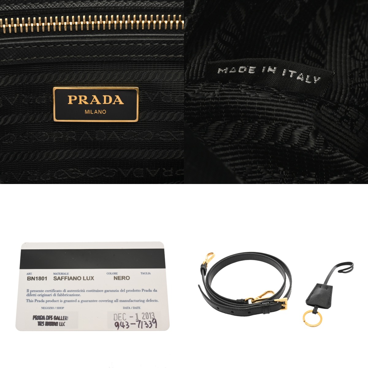 プラダ ハンドバッグ 2WAY ブラック BN1801 サフィアーノレザー