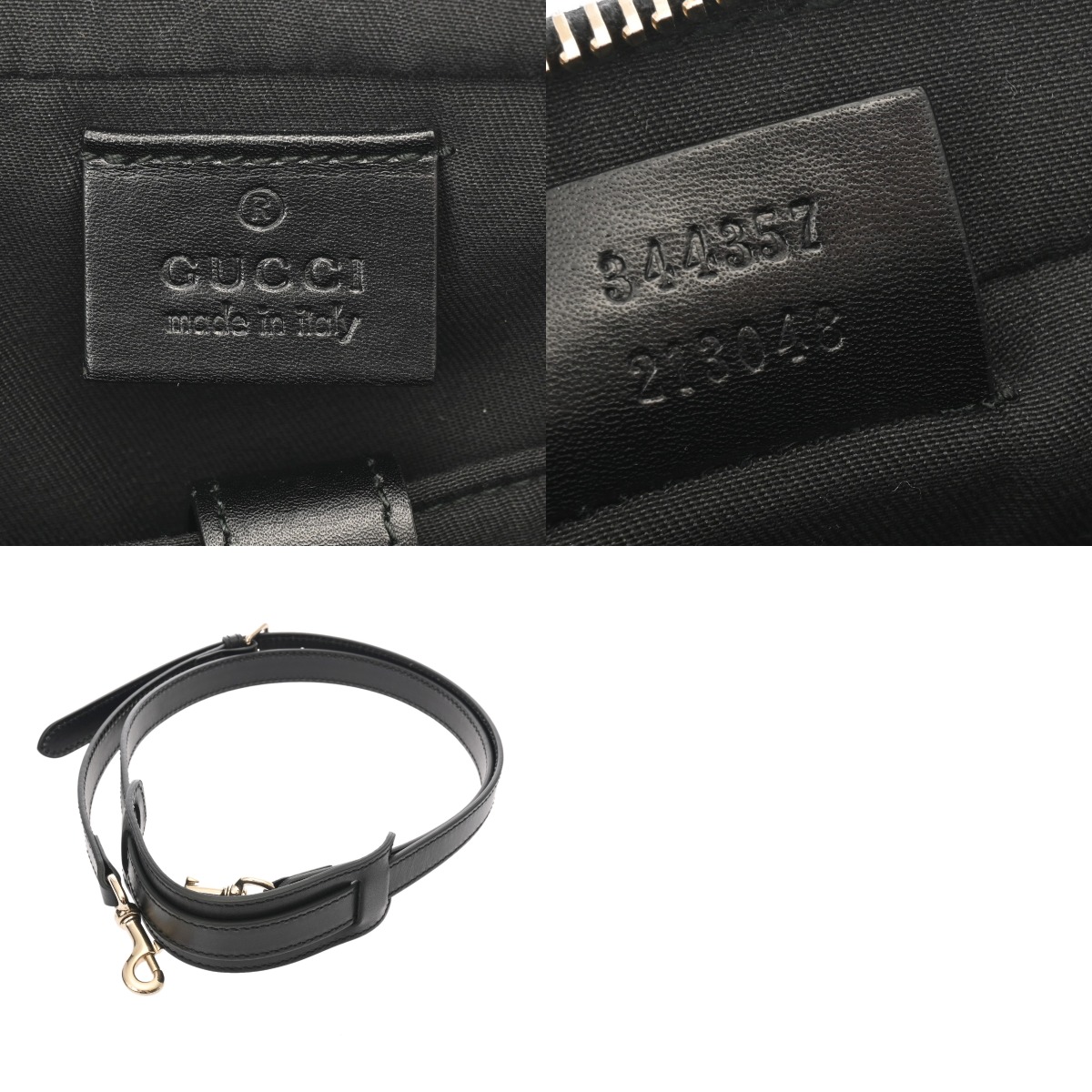 グッチ ディアマンテ ブリーフケース ブラック 344357 レザー