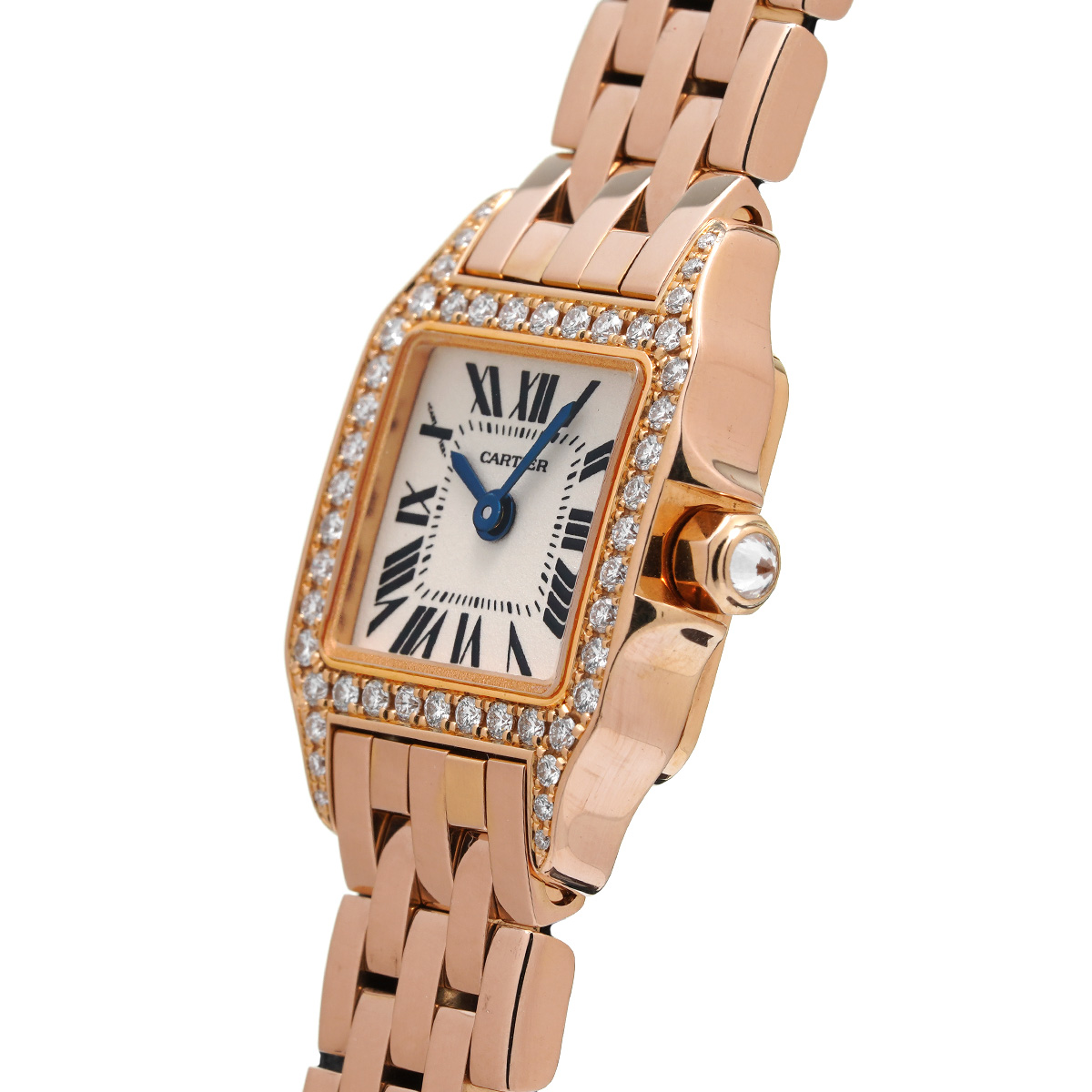 カルティエ ミニサントス ドゥモワゼル WF9011Z8 シルバー レディース