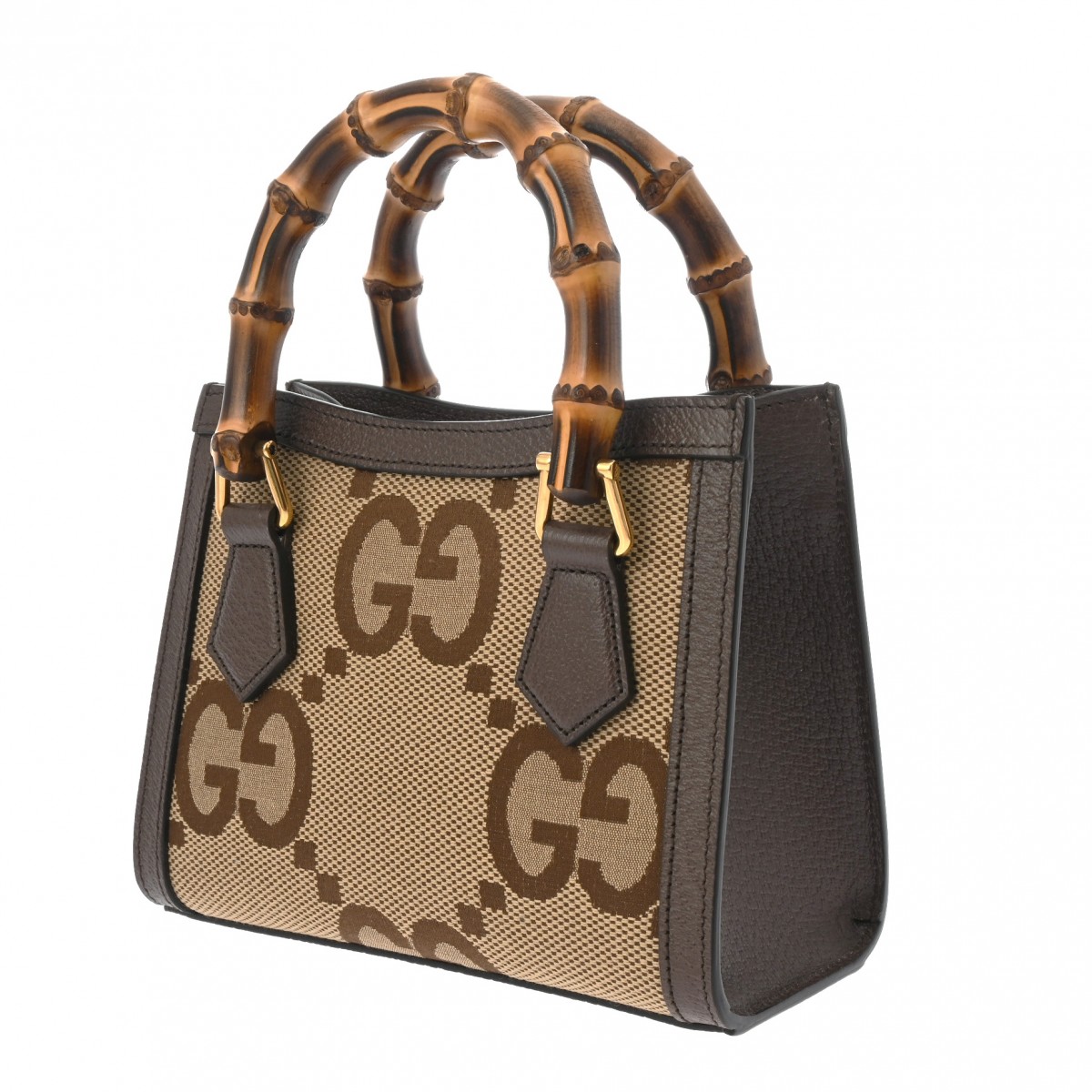 グッチ ダイアナ ジャンボGG ミニ トートバッグ 2way キャメル