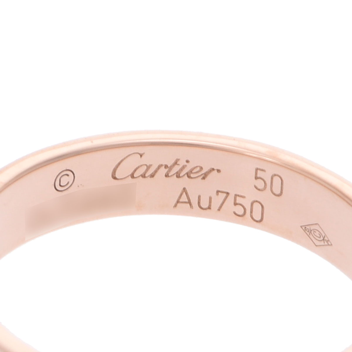 カルティエ ミニラブリング #50 ゴールド K18ピンクゴールド PG