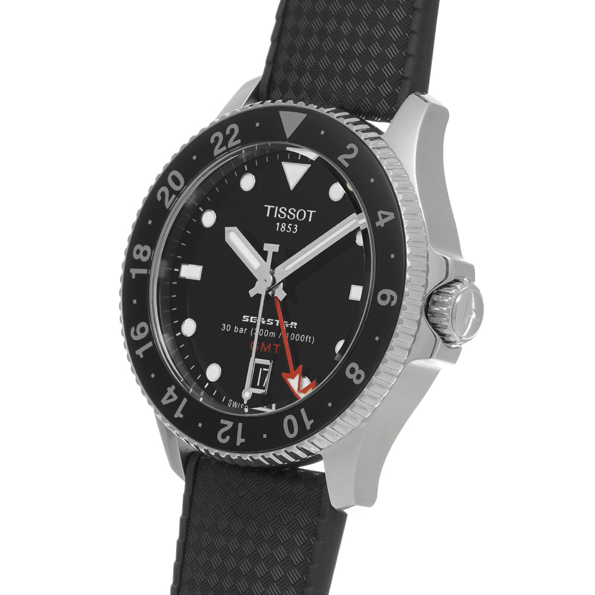ティソ シースター1000 クォーツ GMT T120.852.17.051.00 ブラック