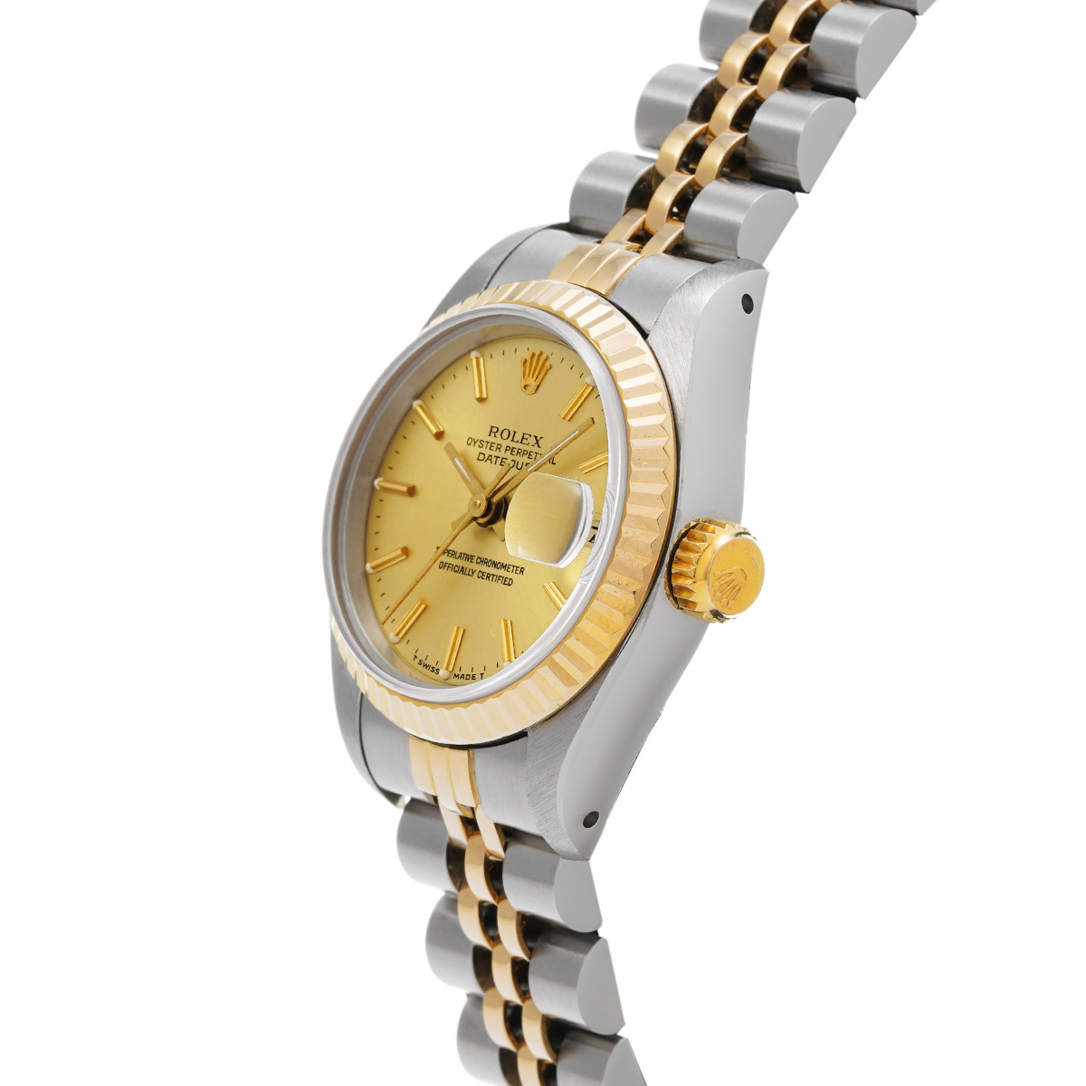 ロレックス デイトジャスト 69173 シャンパン レディース 時計 【中古