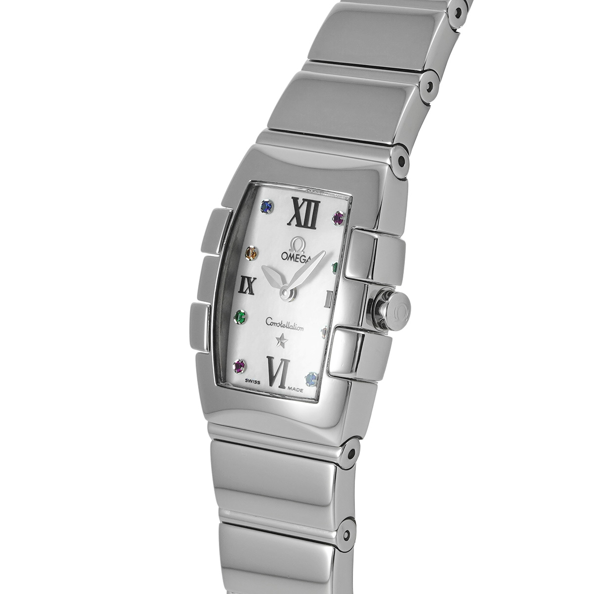 オメガ コンステレーション ミニ クアドレラ 1584.79 ホワイトシェル