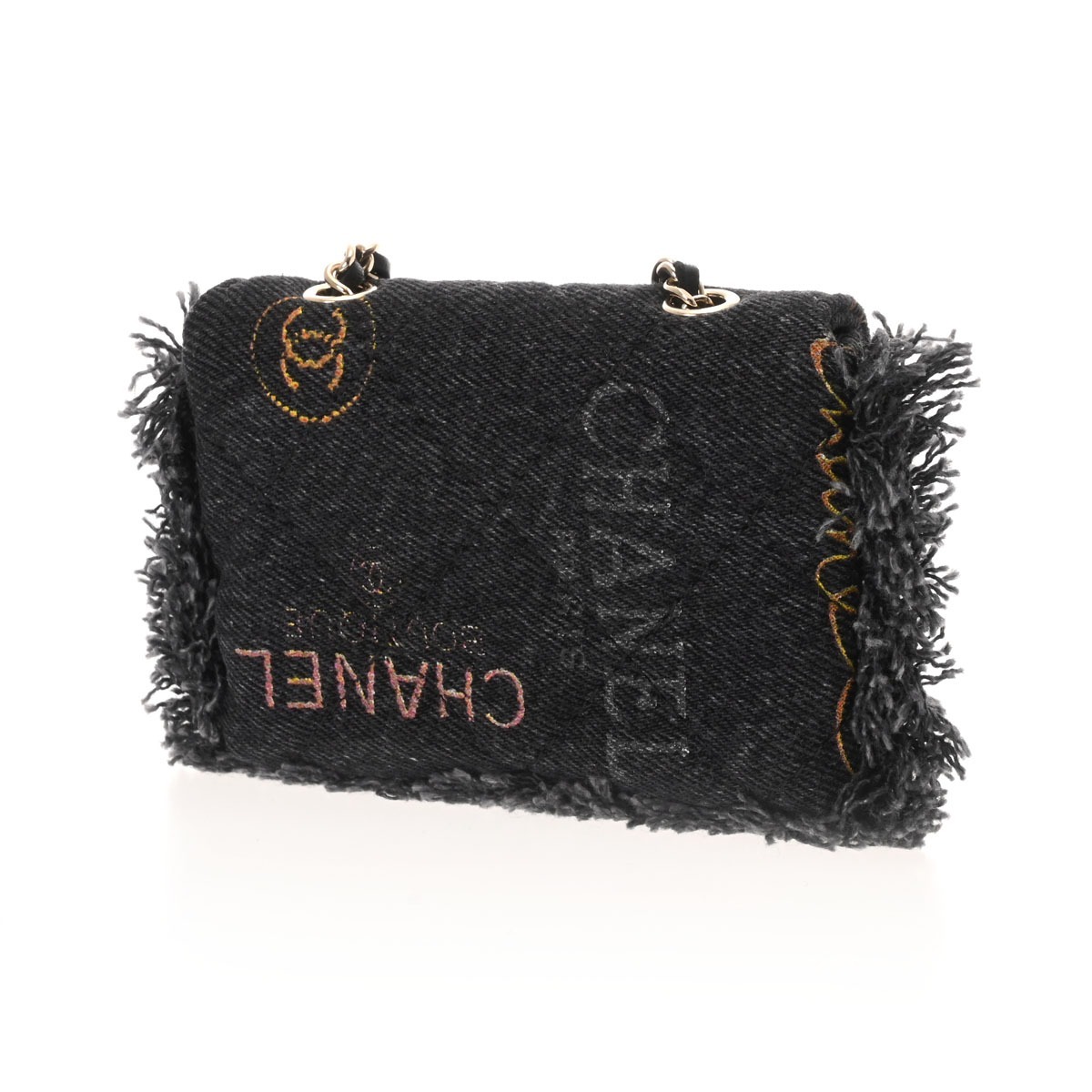 シャネル チェーンポシェット ブラック AP2602 デニム レディース