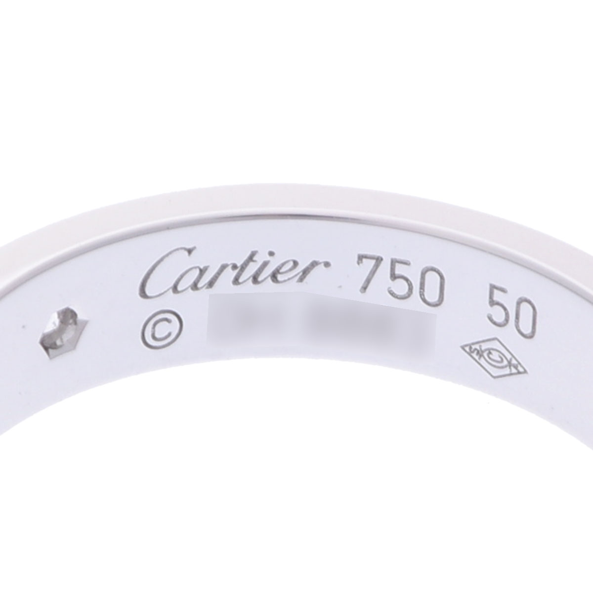 カルティエ ミニラブリング #50 1PD シルバー K18ホワイトゴールド WG